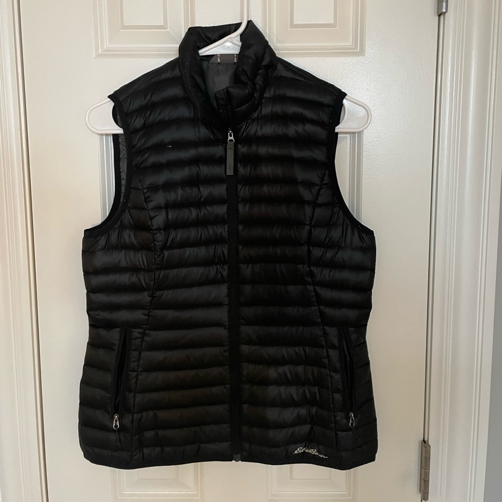 Black Eddie Bauer Goose Down Puffer Vest Size XS